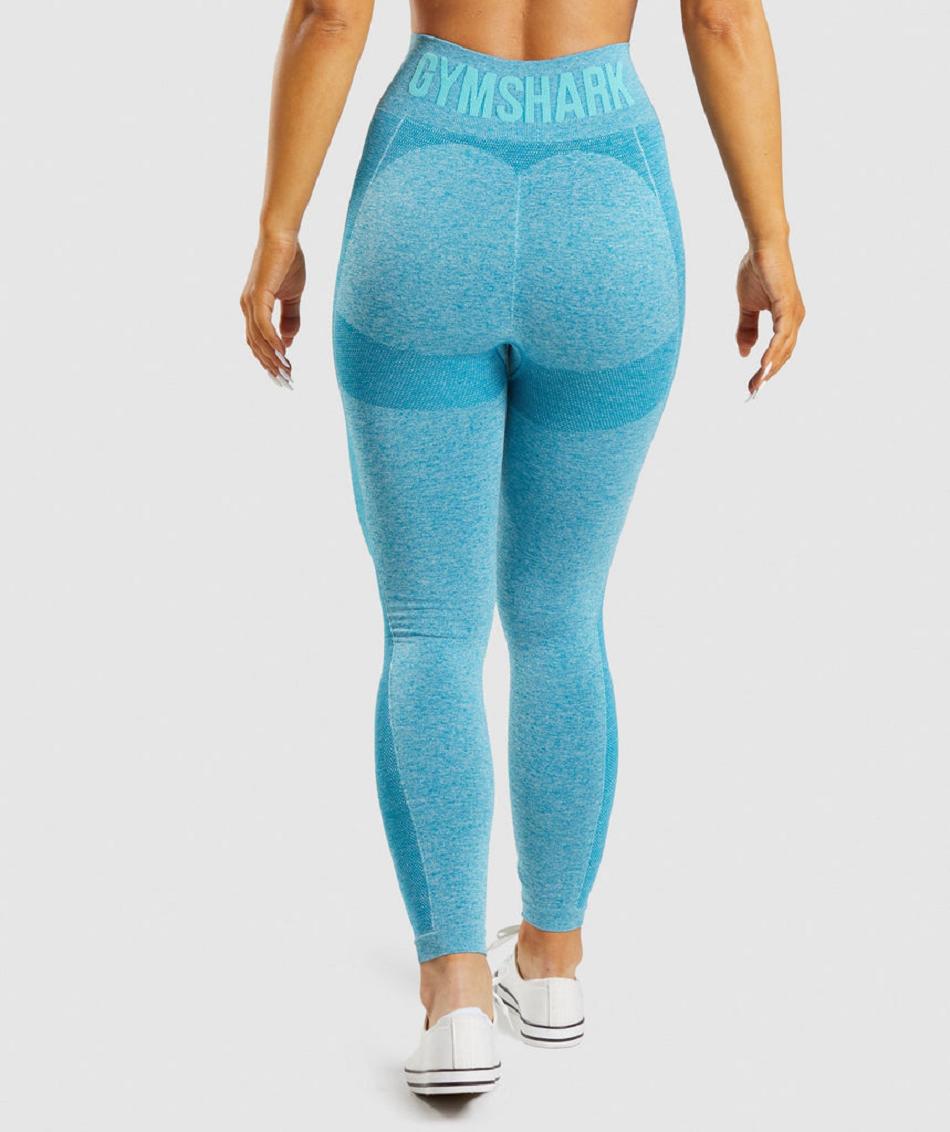 Leggins Gymshark Flex High Waisted Mujer Azules | CO 2895MQZ